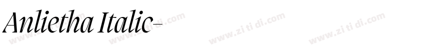 Anlietha Italic字体转换 Anlietha Italic字体转换